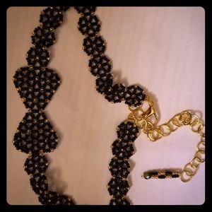 Black & Gold Bowtie Necklace